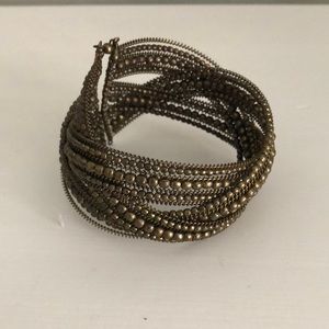 Gold cuff bracelet